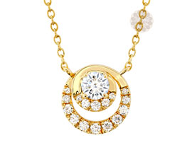Vogue Crafts and Designs Pvt. Ltd. manufactures Double Ring Diamond Pendant at wholesale price.